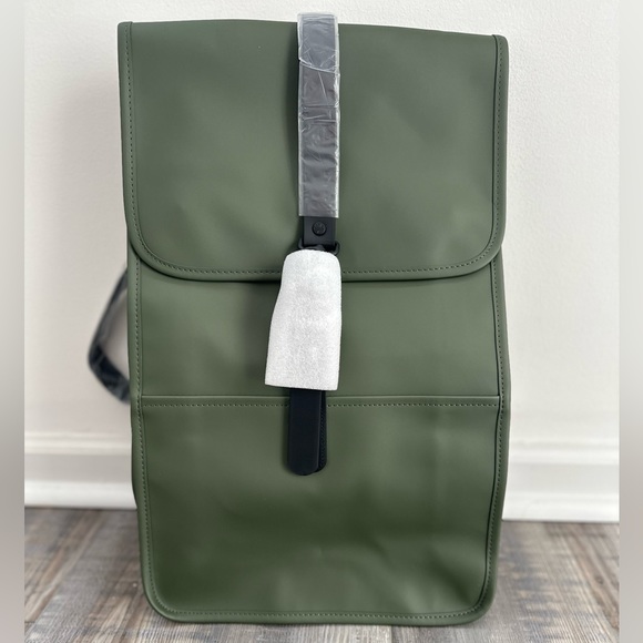 Rains Other - Rains Waterproof Backpack Sleek Minimalist Green Olive Unisex New